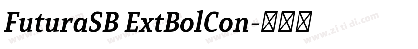 FuturaSB ExtBolCon字体转换